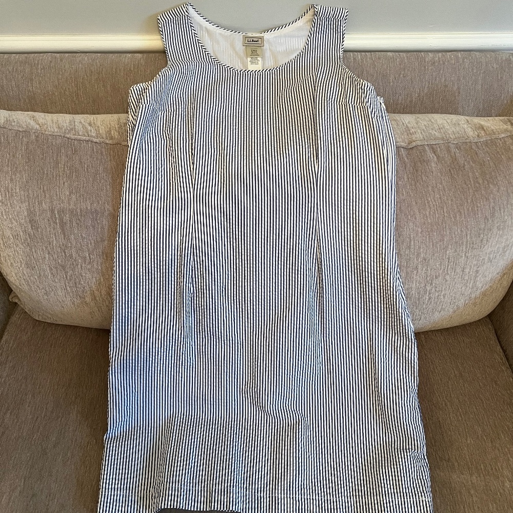 LL Bean Seersucker Tank Dress